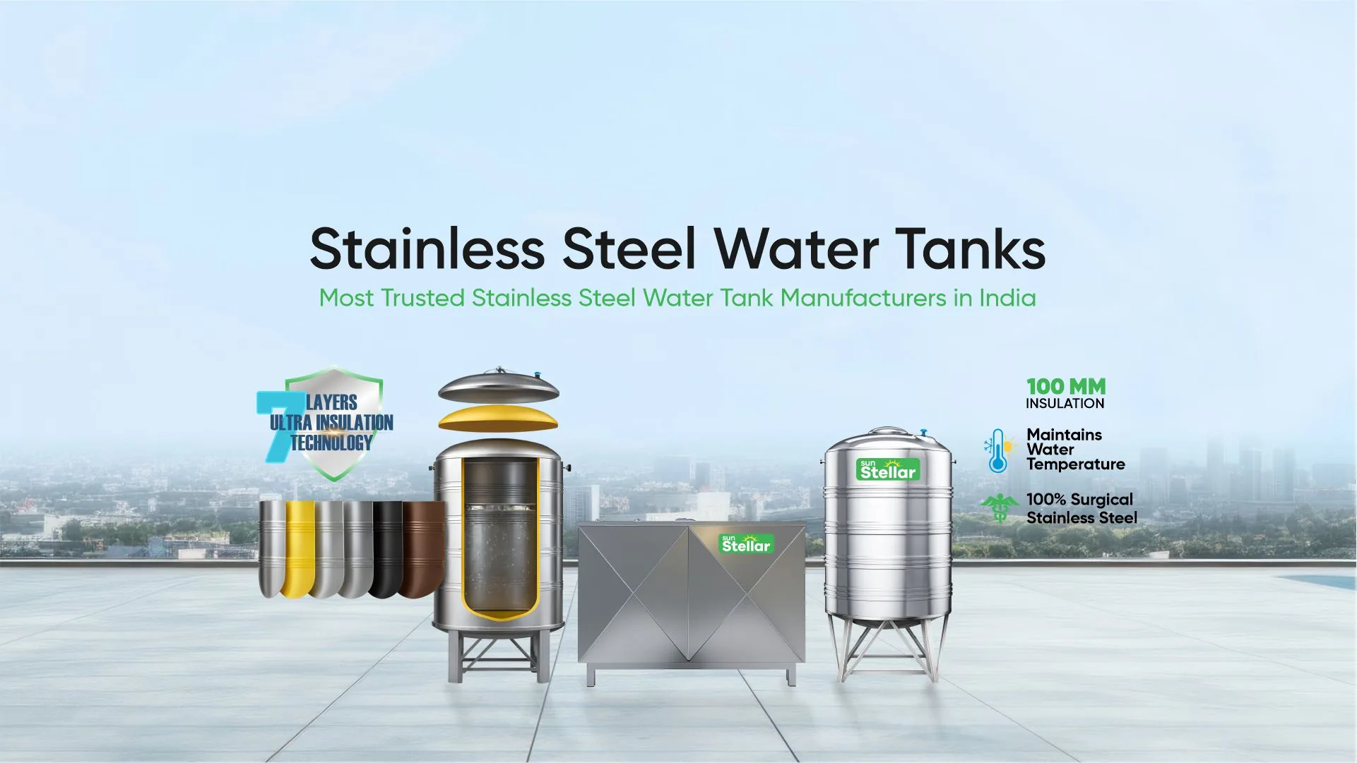 Sun StellarStainless Steel Water Tank