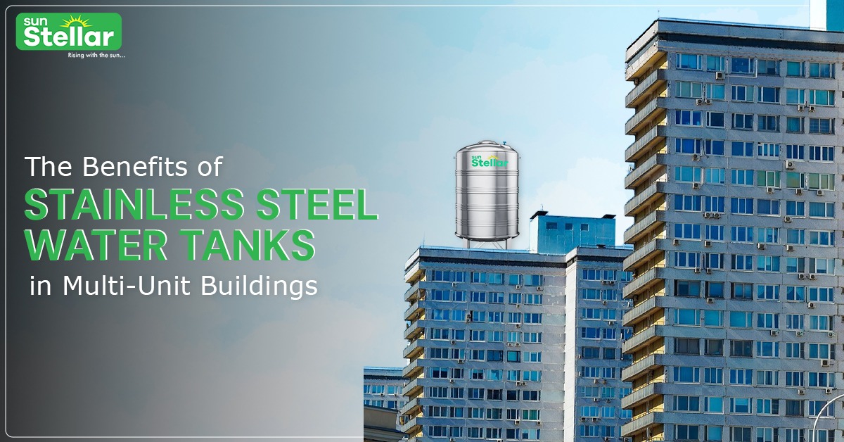 Stainless steel water tanks for multi-unit buildings