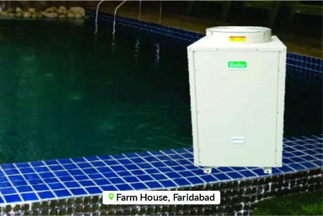 swimming pool heat pump farm house faridabad